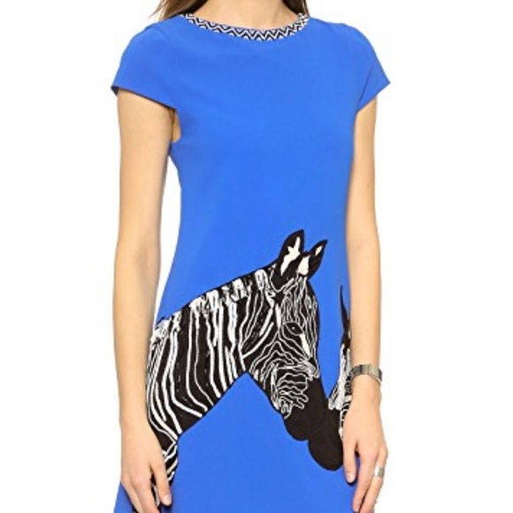 Alice Olivia Blue Zebra Dress - Sold Out Design - Picture 2 of 8